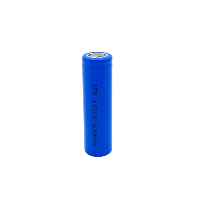 Bateria LiFePO4 recarregável tipo AA 14500 600mAh para sistemas de detecção de incêndio wireless, garantindo longa duração e eficiência energética.